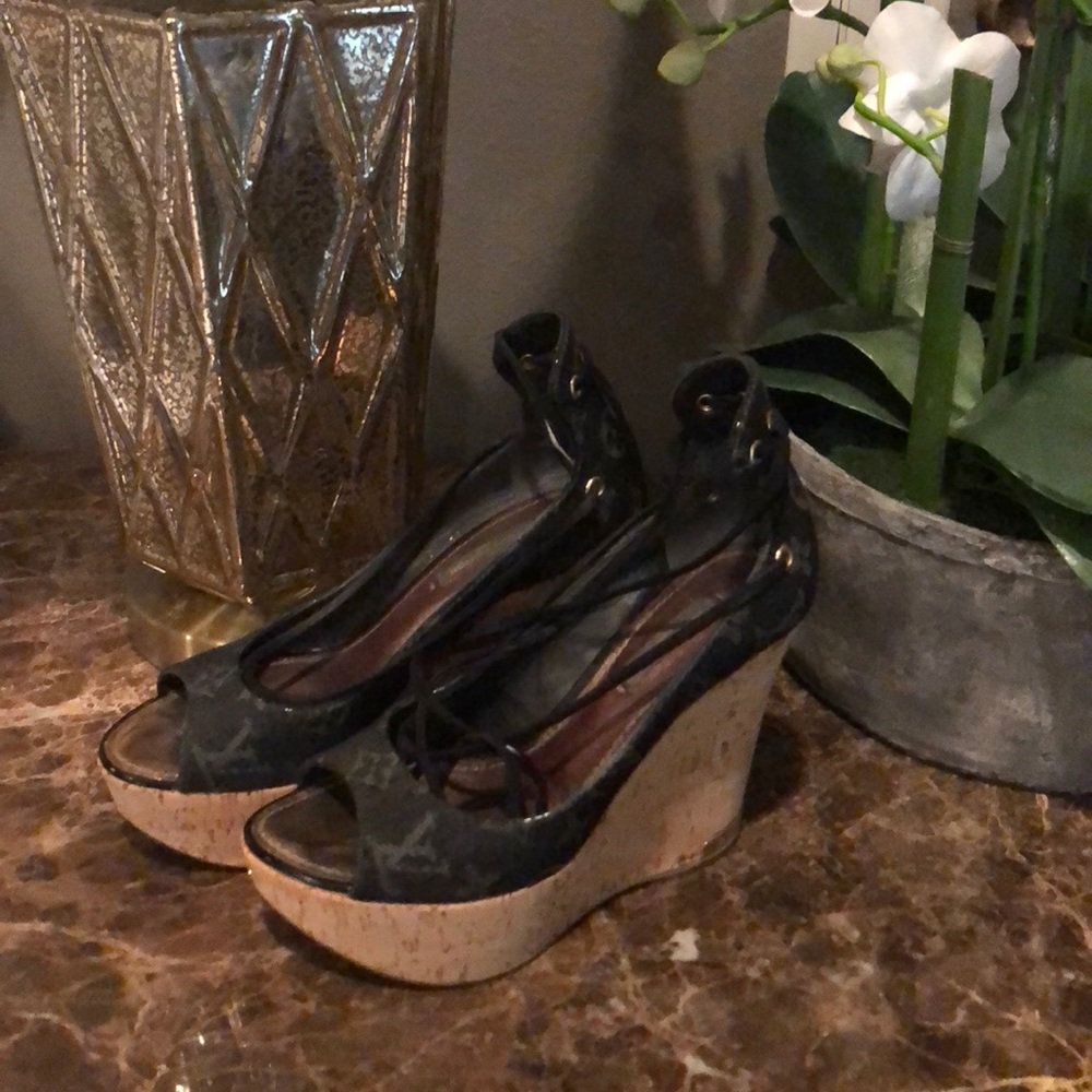 Original LV Espadrilles Black and dark grey